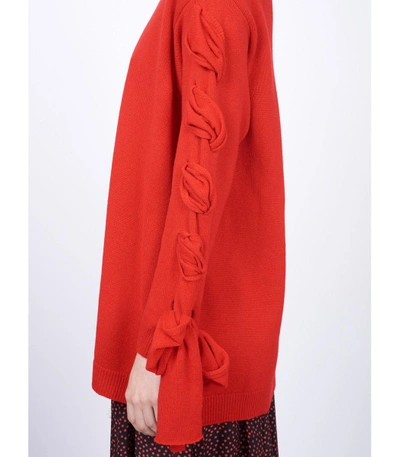 Shop Valentino Red Bow Sweater