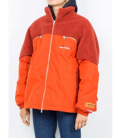 Shop Heron Preston Orange Bomber Jacket