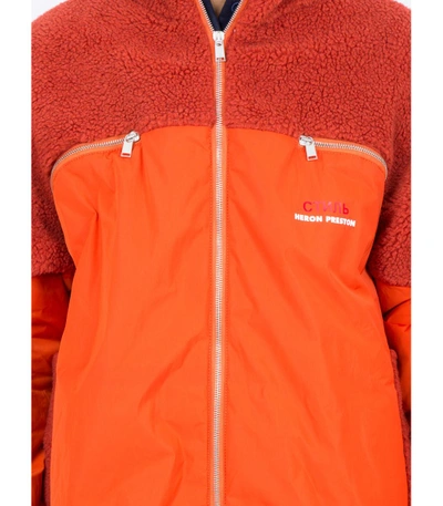 Shop Heron Preston Orange Bomber Jacket