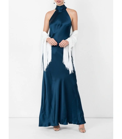 Shop Galvan Blue Sienna Dress