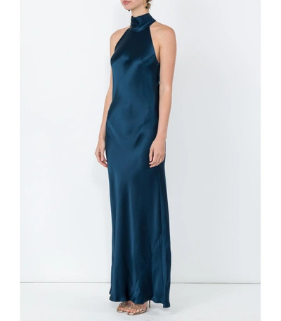 Shop Galvan Blue Sienna Dress
