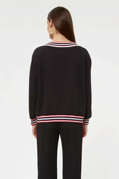 Shop Rebecca Minkoff Blacked Stripped Sweatshirt | Black Kristine Sweatshirt |