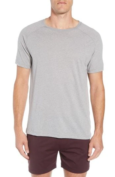 Shop Alo Yoga The Triumph Crewneck T-shirt In Grey Triblend