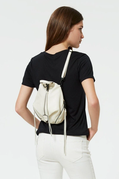 Shop Rebecca Minkoff Convertible Mini Julian Backpack In Antique White