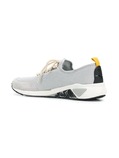 Shop Diesel Lace-up Sock Sneakers In Grey