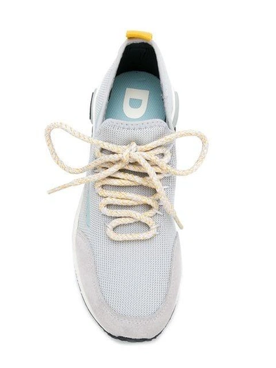Shop Diesel Lace-up Sock Sneakers In Grey