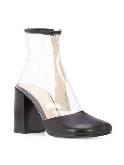 Shop Mm6 Maison Margiela Transparent Ankle Boots In Black