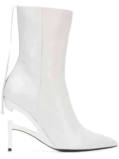 Shop Ben Taverniti Unravel Project Broken Heel Boots In White