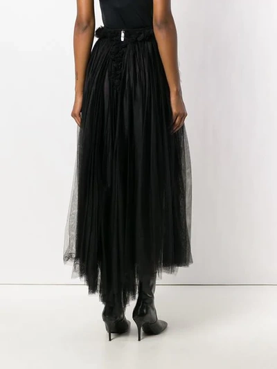 Shop Ermanno Scervino Asymmetric Flared Midi Skirt - Black