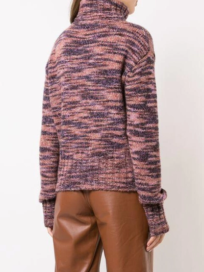 Shop Sies Marjan Turtleneck Sweater - Pink & Purple