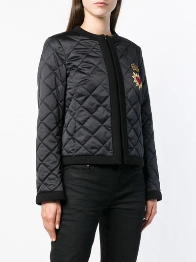 Shop Dolce & Gabbana Diamond Quilted Jacket In Black