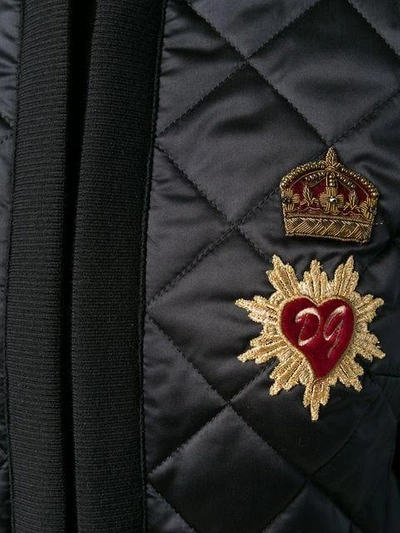 Shop Dolce & Gabbana Diamond Quilted Jacket In Black