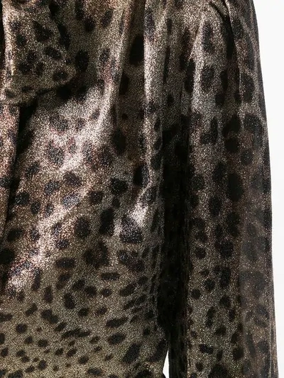 Shop Dolce & Gabbana Leopard Print Blouse In Black