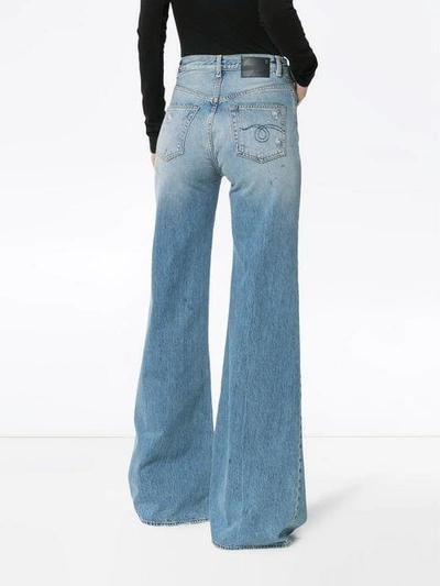 Shop R13 Holly Wide Leg Jeans - Blue