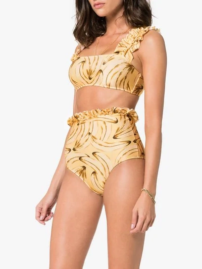Shop Adriana Degreas Muse Print Bikini - Yellow