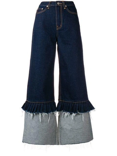 Shop Neul High Waisted Wide Leg Jeans - Blue
