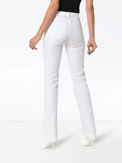 Shop A_plan_application Mid Rise Straight Leg Jeans In White