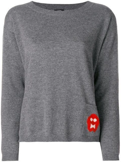 Shop Aspesi Patch Pocket Knit Sweater - Grey