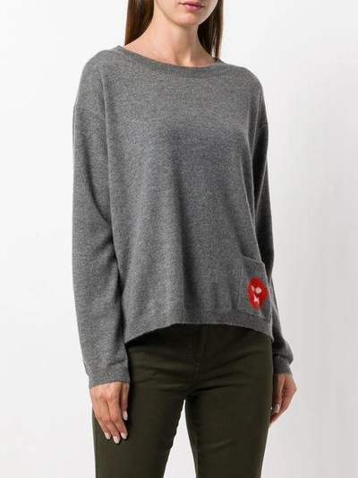 Shop Aspesi Patch Pocket Knit Sweater - Grey