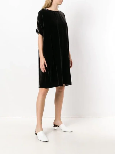 Shop Aspesi Oversized Shift Dress - Black