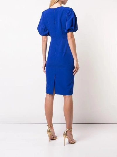 Shop Milly Plain Dress In Blue