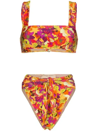 Shop Adriana Degreas Tropical Print Bikini In Multicolour