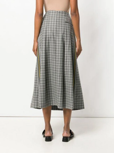 Shop Lorena Antoniazzi Full Check Skirt In Grey