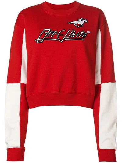Shop Off-white Racer Jersey Sweater In Red