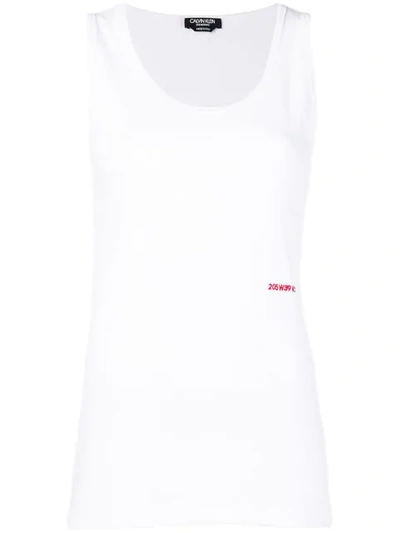Shop Calvin Klein 205w39nyc Ribbed Tank Top In White