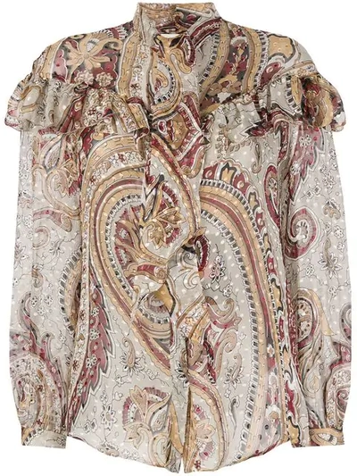 Shop Etro Paisley Patterned Blouse - Neutrals In Nude & Neutrals