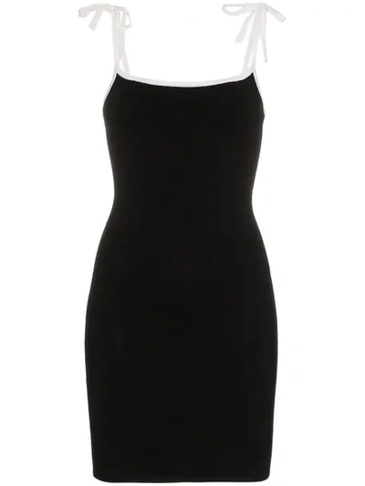 Shop Joostricot Strappy Silk-blend Mini-dress In Black