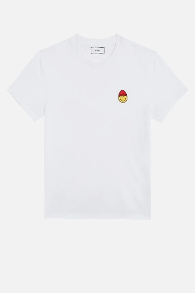 Shop Ami Alexandre Mattiussi Smiley T-shirt In White