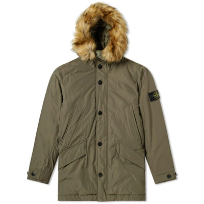 Stone Island Micro Reps Down Filled Parka In Green | ModeSens
