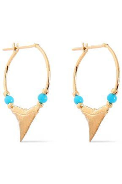 Shop Aurelie Bidermann Woman 18-karat Gold Turquoise Earrings Gold