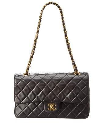 chanel black quilted flap bag