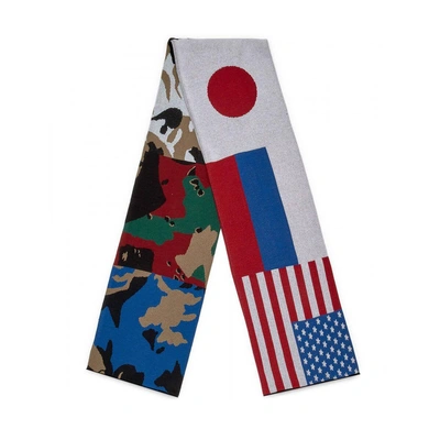 Shop Gosha Rubchinskiy Flag Scarf In Multicolor
