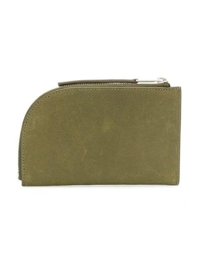 Shop Rick Owens Zipped Wallet - Green