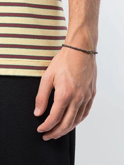 Shop Luis Morais Cube Charm Bracelet In Grey