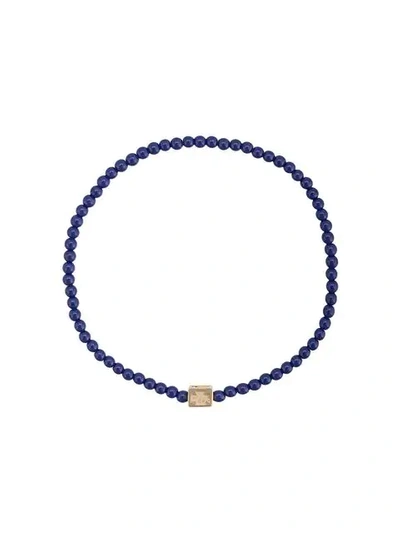Shop Luis Morais Cube Charm Bracelet - Blue