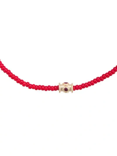 Shop Luis Morais Ruby Barrel Bracelet - Red