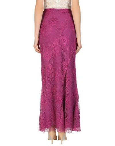 Shop Alberta Ferretti Woman Maxi Skirt Mauve Size 10 Viscose, Polyamide In Purple