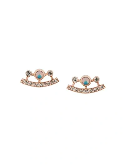 Shop Astley Clarke Icon Nova Ellipse Opal Earrings In Metallic