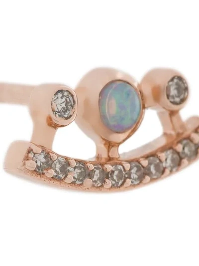 Shop Astley Clarke Icon Nova Ellipse Opal Earrings In Metallic