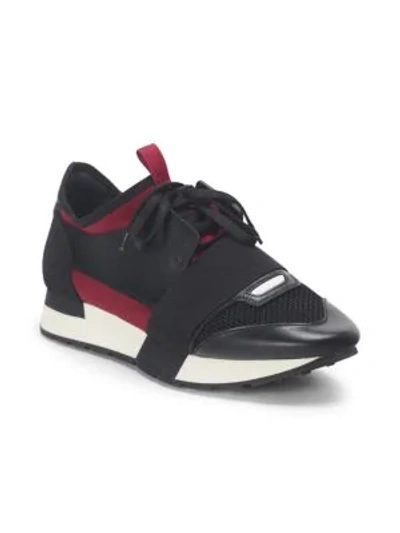 Shop Balenciaga Race Runner Sneakers In Black