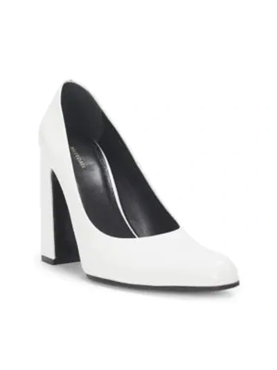 Shop Balenciaga Patent Leather Pumps In Blanco