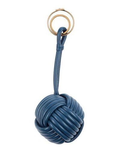 Shop Balenciaga Key Ring In Dark Blue