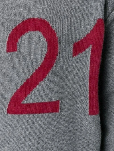 Shop N°21 Logo Knit Sweater In Grey