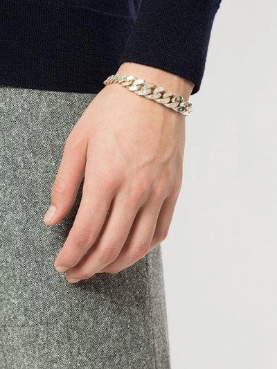 Shop Bunney Wide Chain Bracelet In Metallic