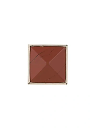 Shop Bunney Square Shaped Brooch - Red