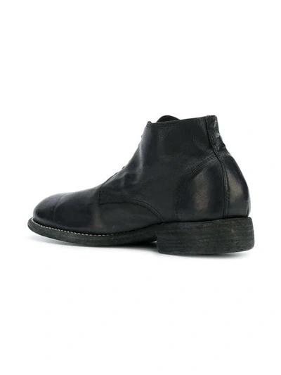 Shop Guidi Leather Desert Boot Shoes In Black